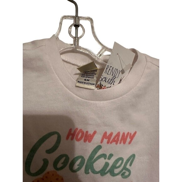 NWT Boutique “show many Cookies Will It Take To Get On The Nice List” Outfit 6M - Picture 2 of 2